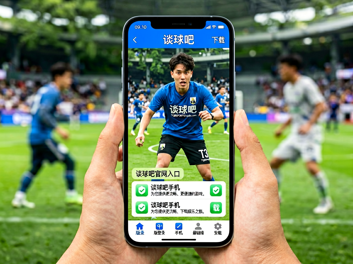 谈球吧手机APP界面展示，呈现移动端游戏娱乐操作界面